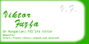 viktor fuzfa business card